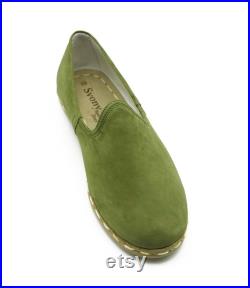 Green Leather Men Shoes Turkish Shoes Custom Shoes Handmade Shoes Vintage Shoes Men Dress Shoes