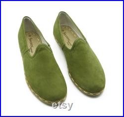 Green Leather Men Shoes Turkish Shoes Custom Shoes Handmade Shoes Vintage Shoes Men Dress Shoes