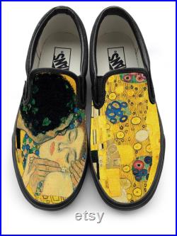 Gustav Klimt The Kiss Slip on Custom Vans Brand Shoes