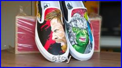 Hand Painted Avengers Thor Shoes Unique Gift