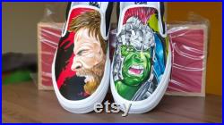 Hand Painted Avengers Thor Shoes Unique Gift