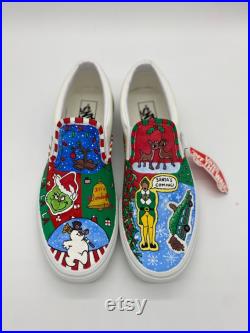 Hand Painted Christmas Decorated Vans
