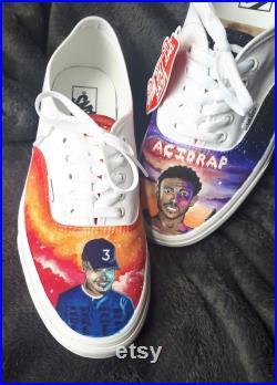 Hand Painted Custom Chance the Rapper Vans