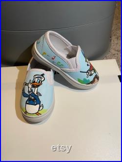 Hand Painted Disney Inspired Baby Shoes size 5 6