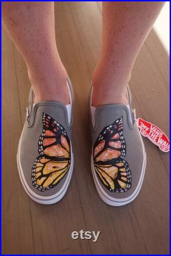 Hand Painted Monarch Butterfly Vans