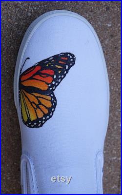 Hand Painted Monarch Butterfly Vans