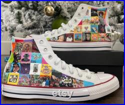 Hand Painted Music Album Shoes