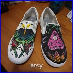 Hand Painted Slip On Shoes