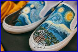 Hand-Painted Starry Night Van Gogh Vans Shoes