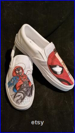 Hand drawn Marvel Comic Designs Shoes, Carnage, Iron Spider, Spiderman, Stan Lee