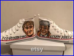 Hand painted OFAH high top trainers