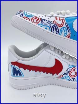 Hand-painted Ole Miss Nike Air Force 1 s