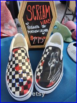 Hand painted Vans signed by Mathew Lillard