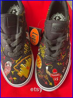 Hand painted chiefs shoes