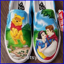 Hand painted disney shoes
