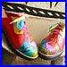Handmade_Custom_Red_Leather_Lace_Clogs_Shoes_Pink_Flamingo_Painted_Landscape_Airbrushed_Custom_Made__01_qbrb