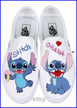 Handpainted Ohana Stitch,Disney Stitch,Stitch Vans