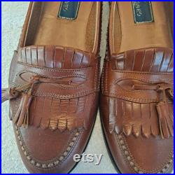 Italian Loafers Tassel Fringe Kiltie Mauri Mediterraneo Slip on Mens 9.5 Brown