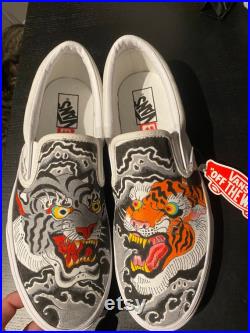 JG Custom Inked Vans Slip-ons Sneakers Irezumi 2
