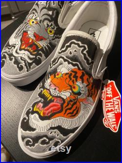 JG Custom Inked Vans Slip-ons Sneakers Irezumi 2