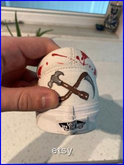 JG Custom Inked Vans Working On Dying Painted Slip Ons Sneakers