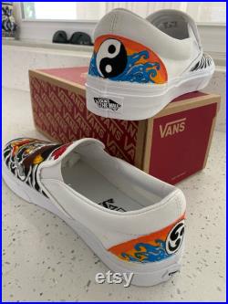 JG Custom Painted Irezumi Vans Classic Shoes first ever pair Special Request Your Size or order pair in picture- Mens sz 9.5 Womens 11