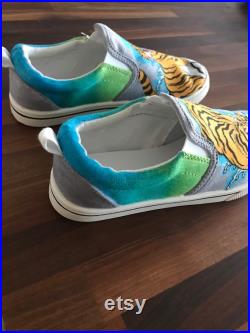 Japanese Tiger Waves Custom Shoes