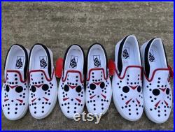 Jason Mask Vans, Custom Hand Painted Shoes