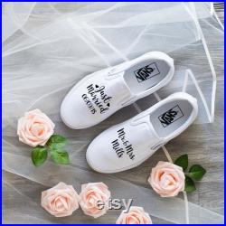 Just Married black slip on, Wedding Vans Shoes,, wedding gift, wedding converse, bridal party, bride wedding shoes,