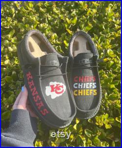 KC Chiefs custom hey dudes