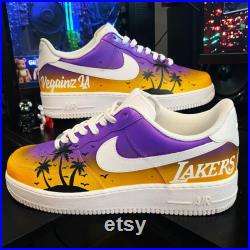 Lakers Air Force 1 Custom, Sneakers, Athletic Shoes, man shoe, AF1
