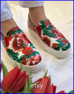 Leather Sneakers Women, Slip On Shoes, Soft Leather Shoes, Leather Slip Ons, Gift for Her, Made from Full Grain Leather, Made in Greece.