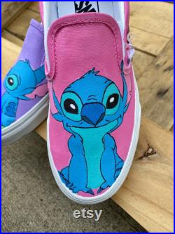 MADE TO ORDER, Stitch Painted Shoes, Vans hand painted shoes, adult