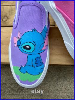 MADE TO ORDER, Stitch Painted Shoes, Vans hand painted shoes, adult