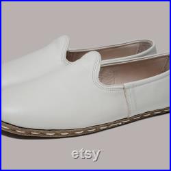 MENS Turkish Leather Shoes , Leather Slip Ons for Men, Turkish National Footwear, Handstitched Shoes for Men, Camel Leather Shoes