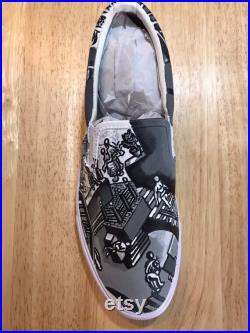 M.C Escher Painted Shoes