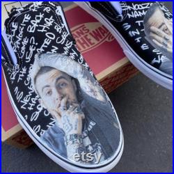 Mac Miller Custom Sneakers Slip On Vans
