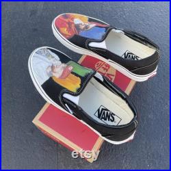 Mac Miller K.I.D.S. Custom Sneakers Black Slip On Vans