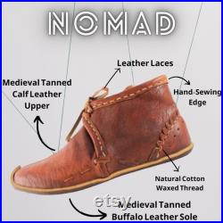Madder Brown Historical Knight Shoes Traditional Medieval Boots Vegetable Tanned Leather Renaissance Fair Slip Ons Handmade Turkish Slipper