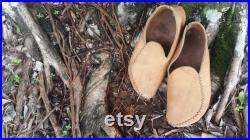 Made to Order Custom-fitted Leather Moccasins Grounding Shoes Slippers Moon Style Handmade Unisex size 37-39 EU 6-8 US