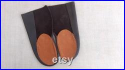 Made to Order Custom-fitted Leather Moccasins Leaf Style Handmade Barefoot Shoes Soft-Sole Unisex size 40-44 EU 9-11 US