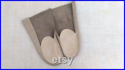 Made to Order Custom-fitted Leather Moccasins Leaf Style Handmade Barefoot Shoes Soft-Sole Unisex size 40-44 EU 9-11 US