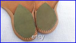 Made to Order Custom-fitted Leather Moccasins Leaf Style Handmade Unisex size 34-37 EU 4-7 US