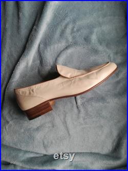 Madras men,s Italy designer deadstocck 60s 70s slip ons callf leather lamb leather handmade shoes