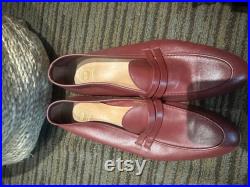 Malone Souliers Luca Burgundy Penny Loafers Size 43