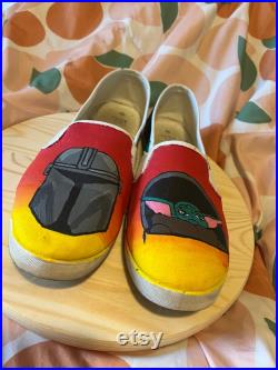 Mandalorian Hand Painted Shoes