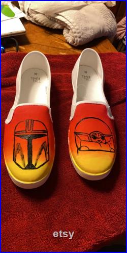 Mandalorian Hand Painted Shoes