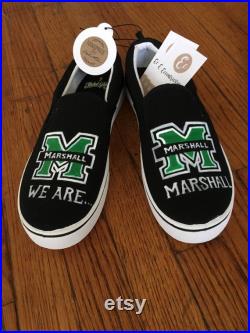 Marshall University Shoes Custom Hand Painted Slip-Ons