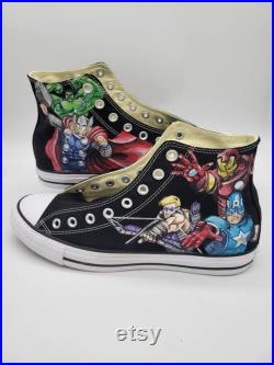 Marvel Avengers Custom Painted Shoes