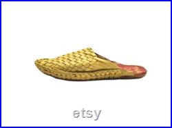 Men's sandals,woven mules,woven Leather slippers, mexican huaraches, (mustard))